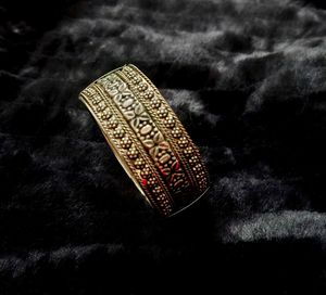 Silver Tone Floral Cuff Bracelet