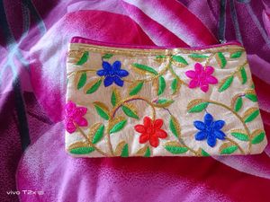 Embroidered Clutch Pouch