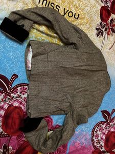 Classic Tweed Blazer with Velvet Trim