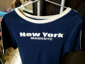Navy Blue "New York" Graphic T-Shirt