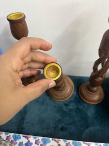 Wooden Candle Holders Set of 3