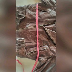 Vintage cropped Leather Biker Jacket