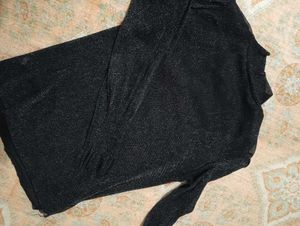 Sparkly Black Sheer Top