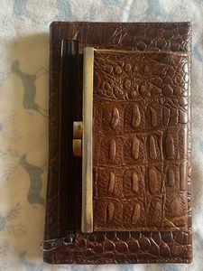 Wallet Brown Croc Embossed