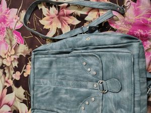 Grey Blue Cute Backpack