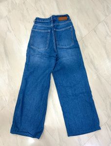 Wide Leg Blue Jeans