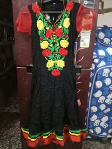 Embroidered Black Dress