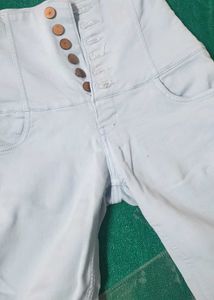 Light Blue Distressed Denim Jeans