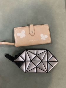 Wallet & Geometric Pouch