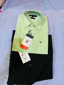US Polo Shirt &amp; Armani Trousers Set