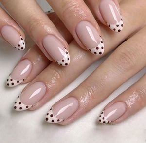 Chic Polka Dot French Manicure