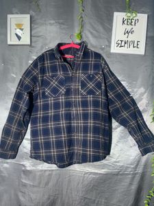 Men's Blue Plaid Flannel Shirt