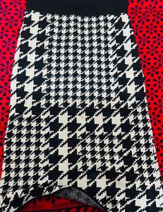 Houndstooth Pencil Skirt