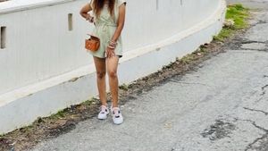 Light Green Sleeveless Romper