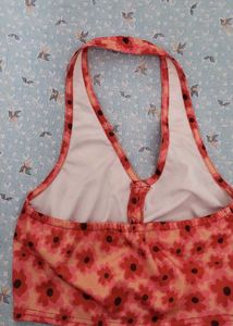 Floral Halter Neck Crop Top