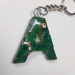 'A' Initial Keychain