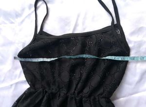 black lace Transparent  Dress