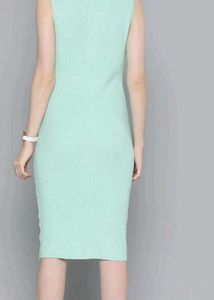 Chemistry Sea Green Ribbed Button-Front Dress