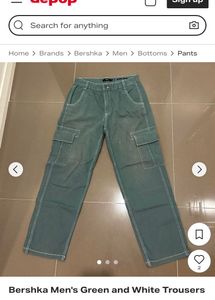 Bershka Wide Leg Stylish Cargo Pants