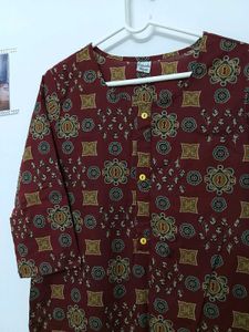Stylish Maroon Printed Kurta