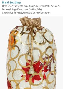 Silk Linen Potli Set of 2