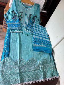 Beautiful Blue Kurta Set with Dupatta