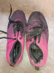 Stylish Pink &amp; Black Sneakers