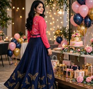 Beautiful Butterfly Print Gown