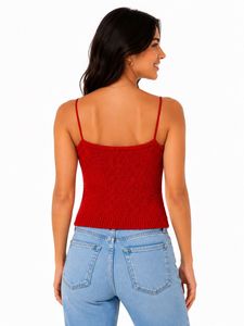 chic red crop top