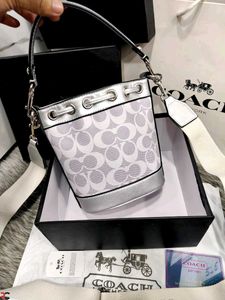 COACH* *MINI BUCKET BAG IN SIGNATURE CANVAS*