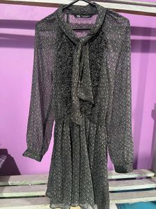 Zara Chiffon Dress Jumpsuit/Stretchable Waist