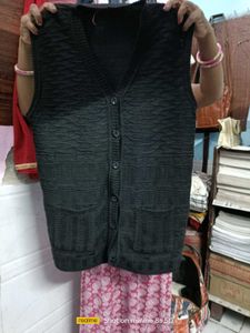 Sleeveless Knitted Button-Up Vest