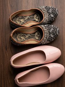 Combo Pack of 2 Women’s Flats – Black Embroidered