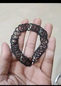 2 Boho Chic Black Sequin Choker Necklace