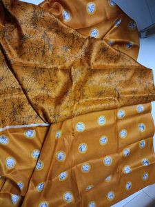 Mango Yellow Saree With Blouse