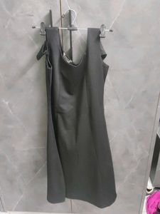 Stylish Dark Grey A-Line one piece