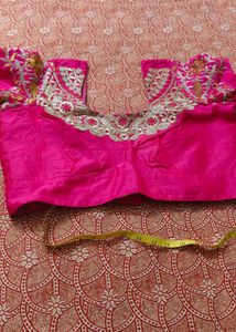 Saree WithDesigner Embroidered Blouse