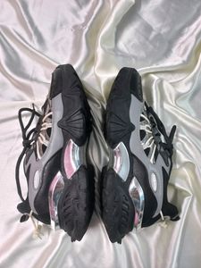 Black-silver Casual Shoes