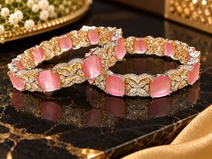 Elegant CZ Crystal Link Bracelet Set