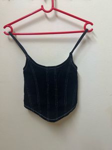 Black Corset Tank Top