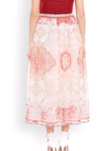 ✅Off-White &amp; Pink Fusion Floral Maxi Skirt For Women 🌸🥰