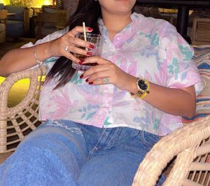 Lightweight Floral Print Shirt crop