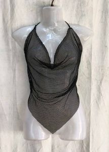 Sheer Black Halter Neck top