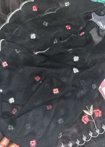 Embroidered Black Kurta