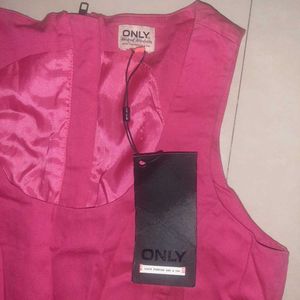 Vibrant Pink Chic Sleeveless Only Dress - Women