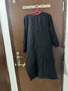 Embroidered Black Kurta