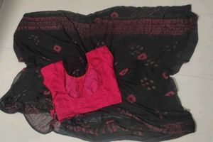 Bandhni Black Saree