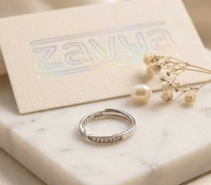 Sparkling 92.5 Silver Band Ring