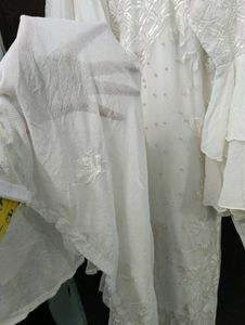 Elegant White Kurta Set with Dupatta