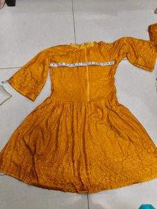 Embroidered Yellow Kurta